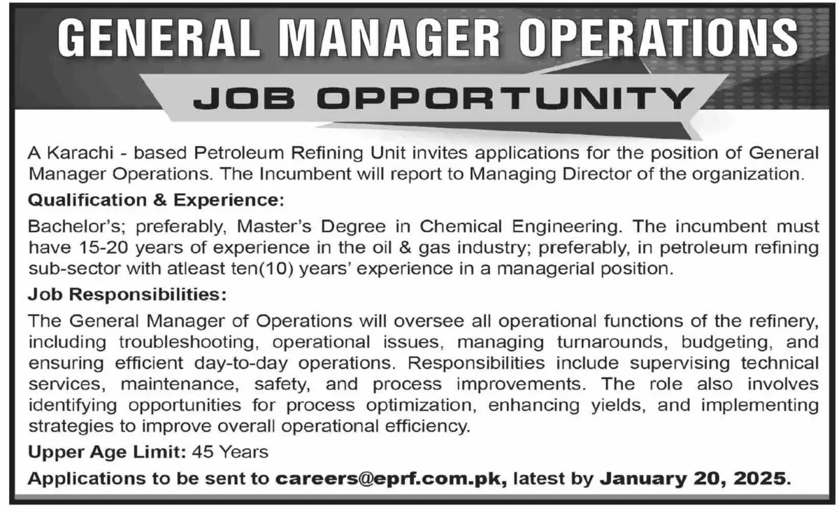 Petroleum Refining Unit Jobs 05 January 2025 Dawn 1