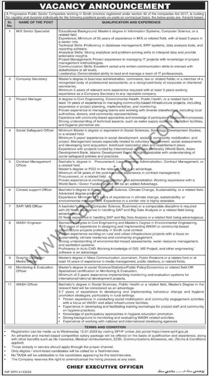 Progressive Public Sector Company Jobs 31 December 2024 Dawn 1