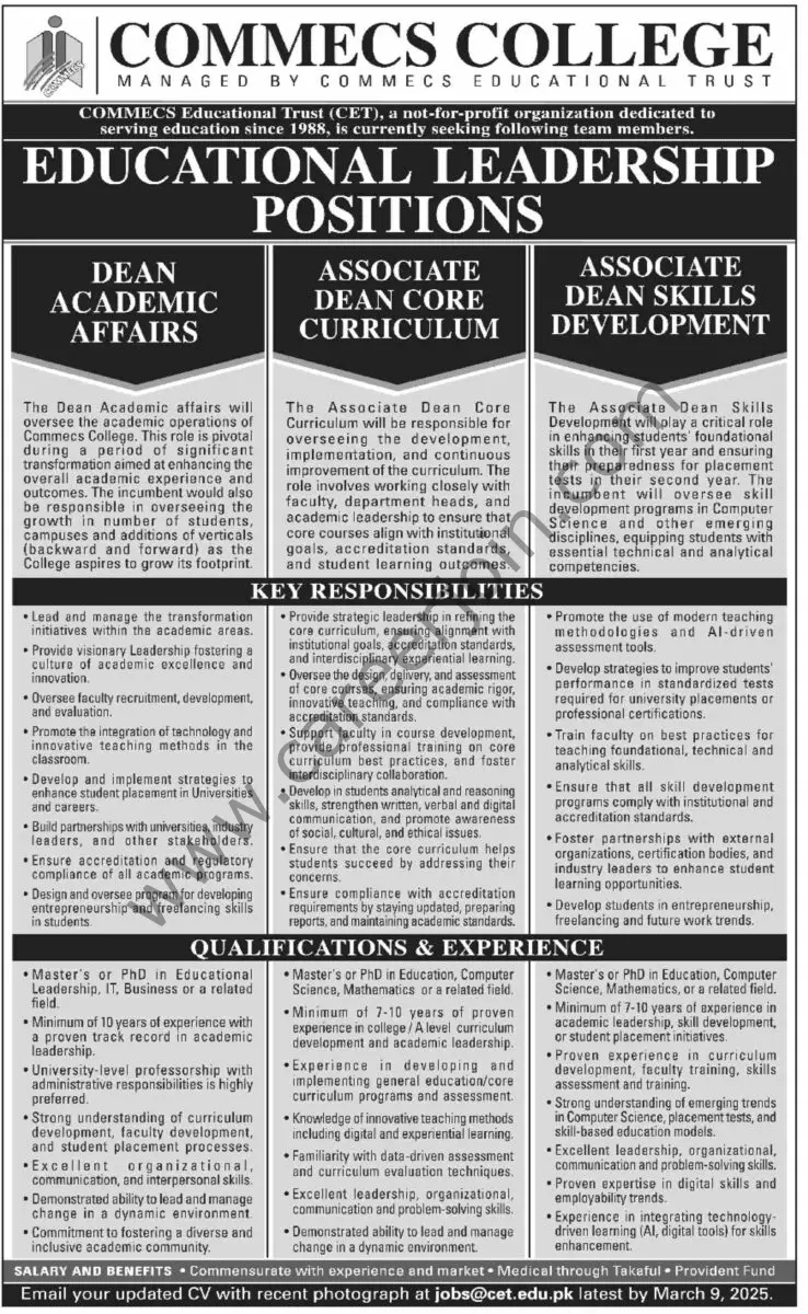 Commecs College Jobs 23 February 2025 Dawn 1