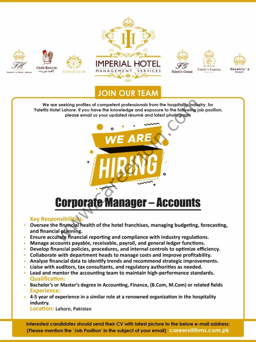 Imperial Hotel Management Services Jobs Corporate Accounts 1