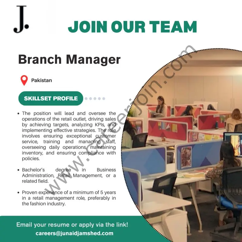 Junaid Jamshed Pvt Ltd Jobs Customer Support Representative 1