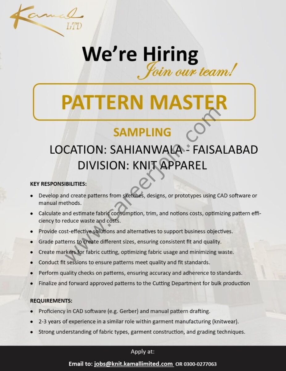 Kamal Limited Jobs Pattern Master 1