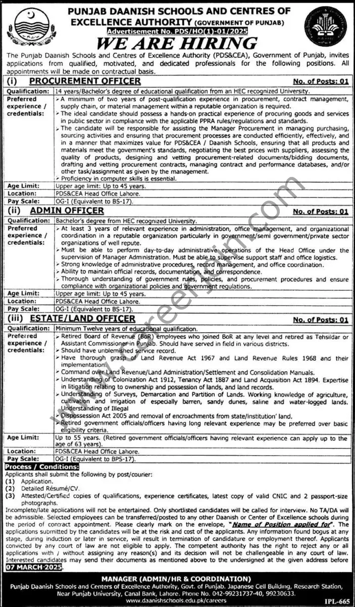 Punjab Daanish Schools Jobs 18 February 2025 Express 1