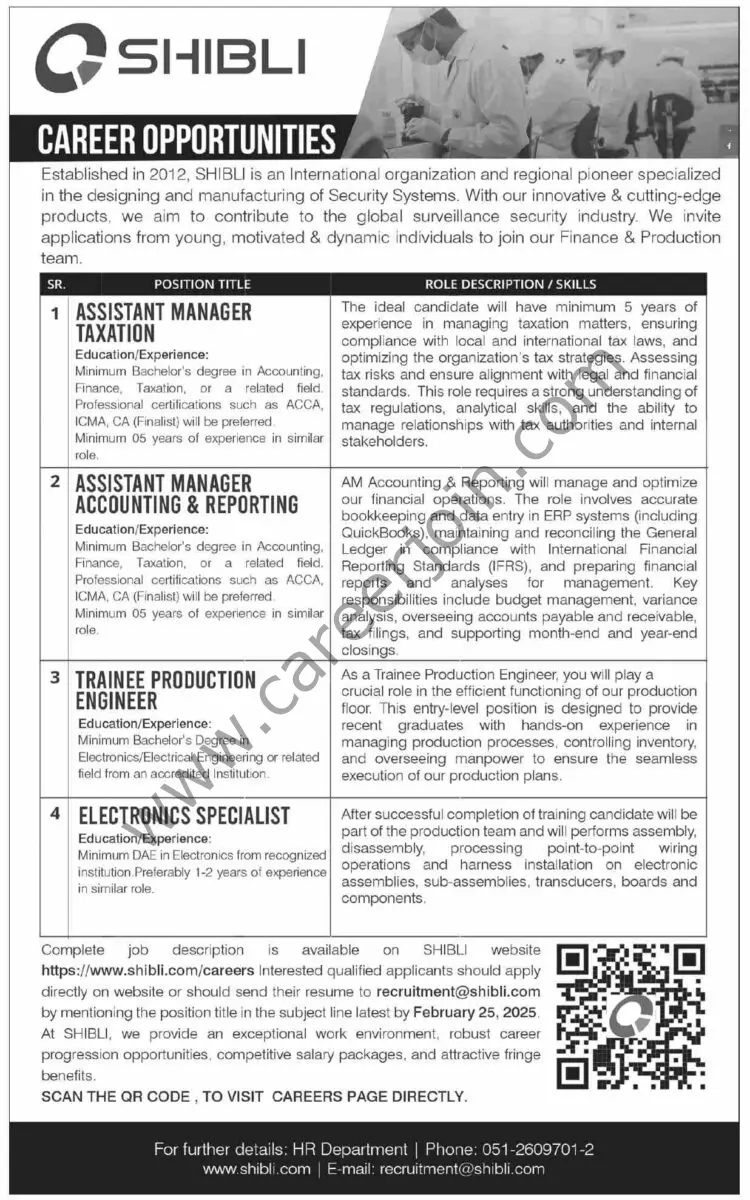 SHIBLI Jobs 16 February 2025 Dawn 1