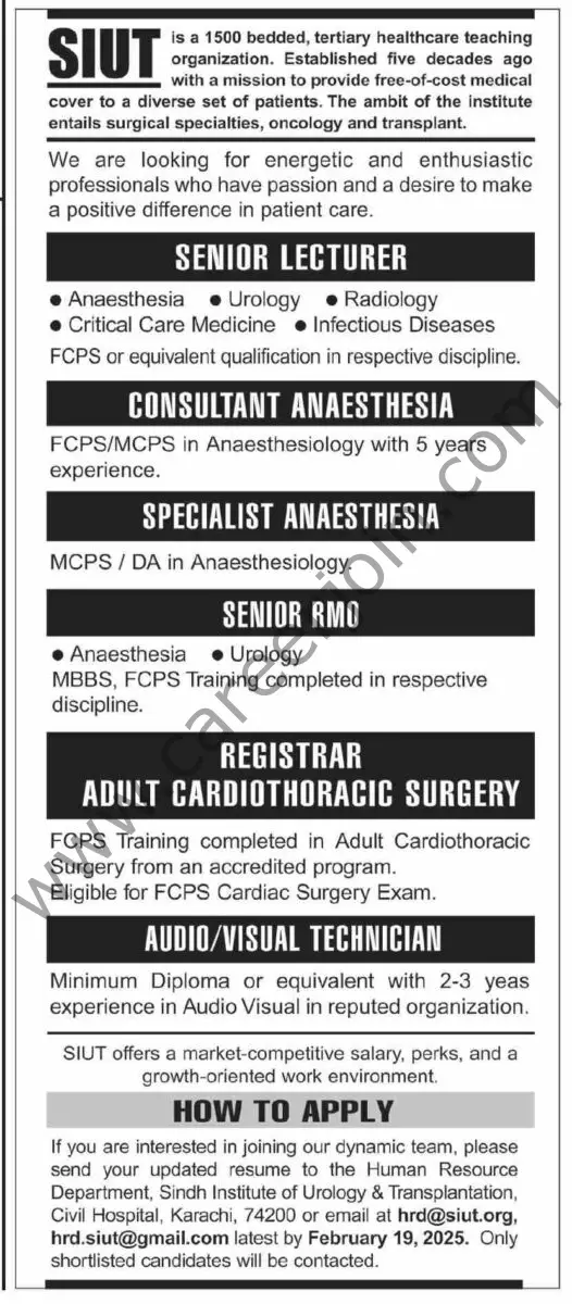 SIUT Jobs 09 February 2025 Dawn 1