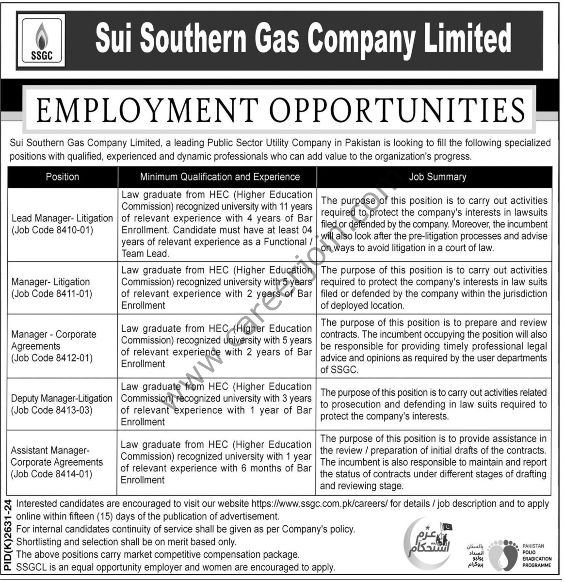 Sui Southern Gas Co Ltd Jobs 23 February 2025 Express Tribune 1