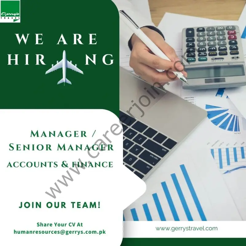 Gerry's Travel Jobs Manager Accounts & Finance 1