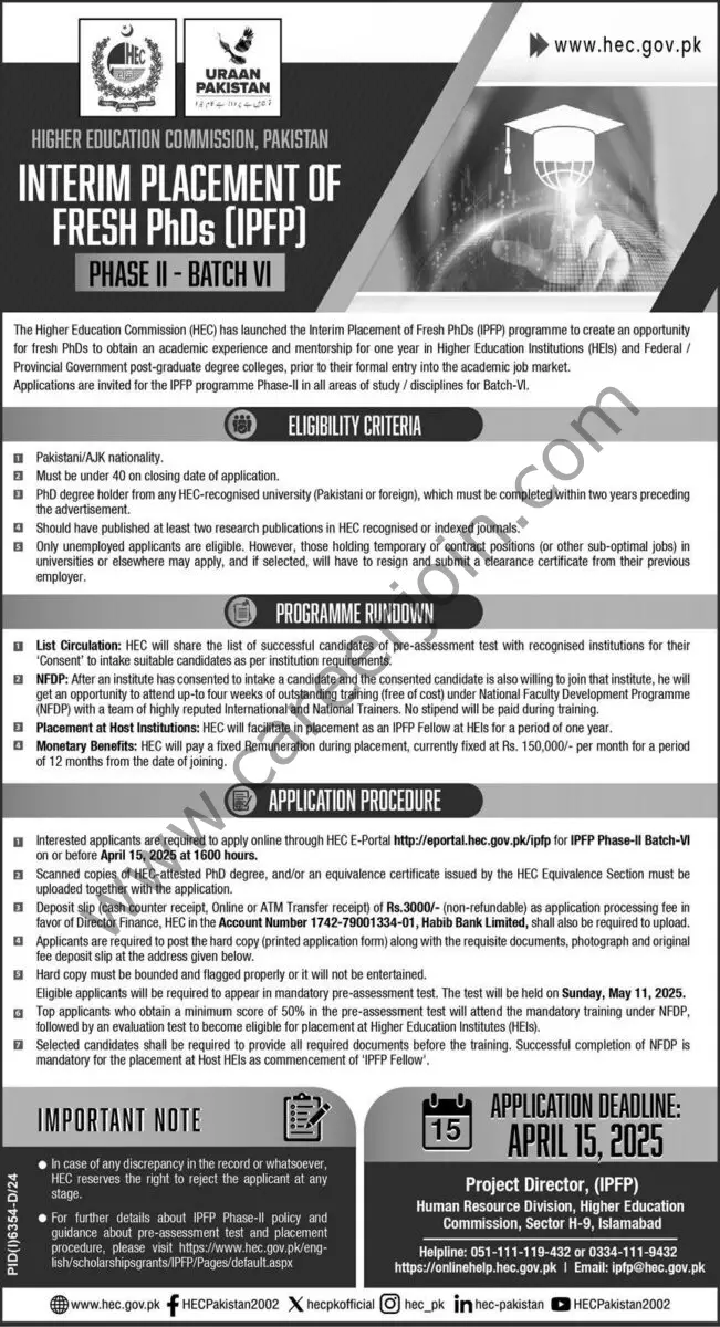 Higher Education Commission HEC Jobs 16 March 2025 Express 1