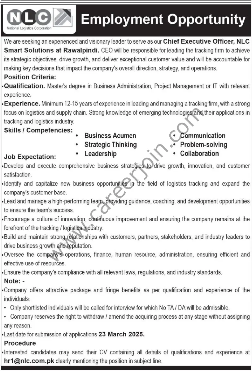 NLC Smart Solutions Jobs 09 March 2025 Express Tribune 1