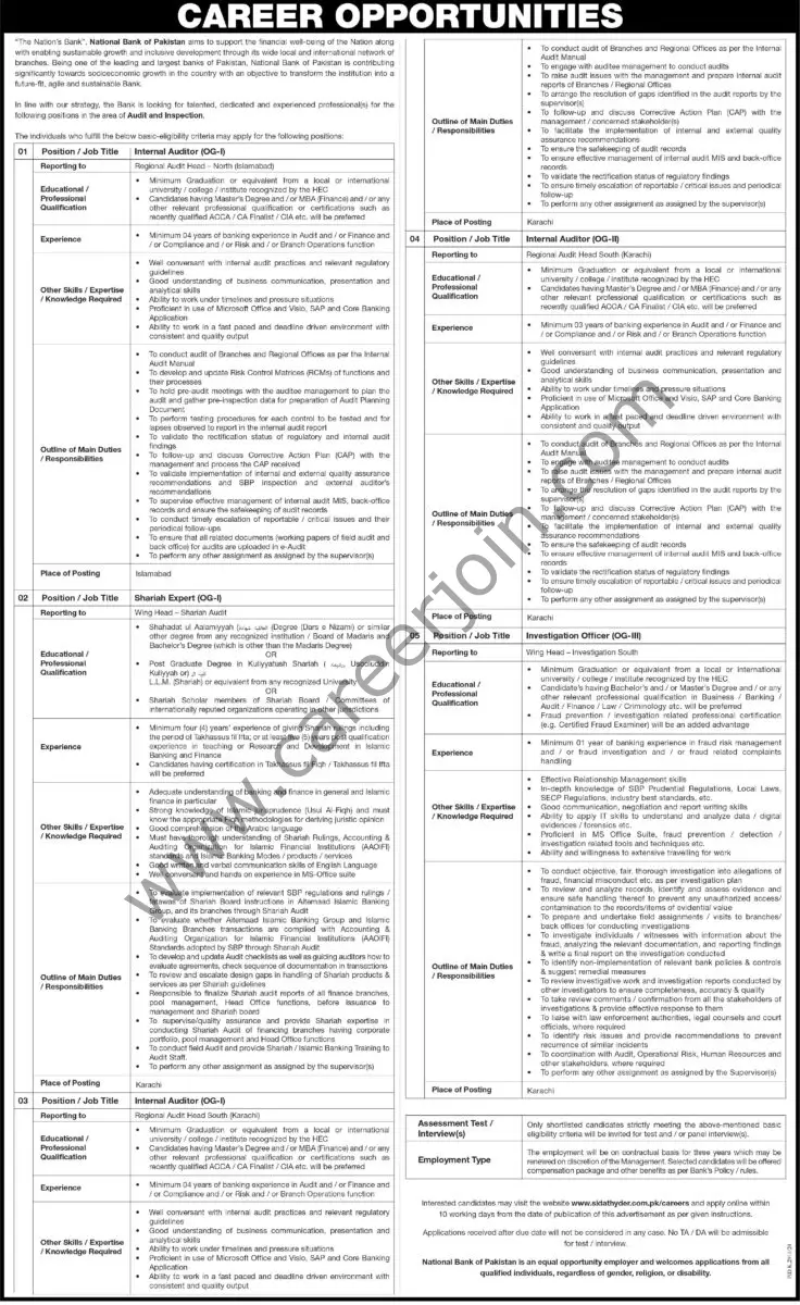 National Bank of Pakistan NBP Jobs 23 March 2025 Express Tribune 1