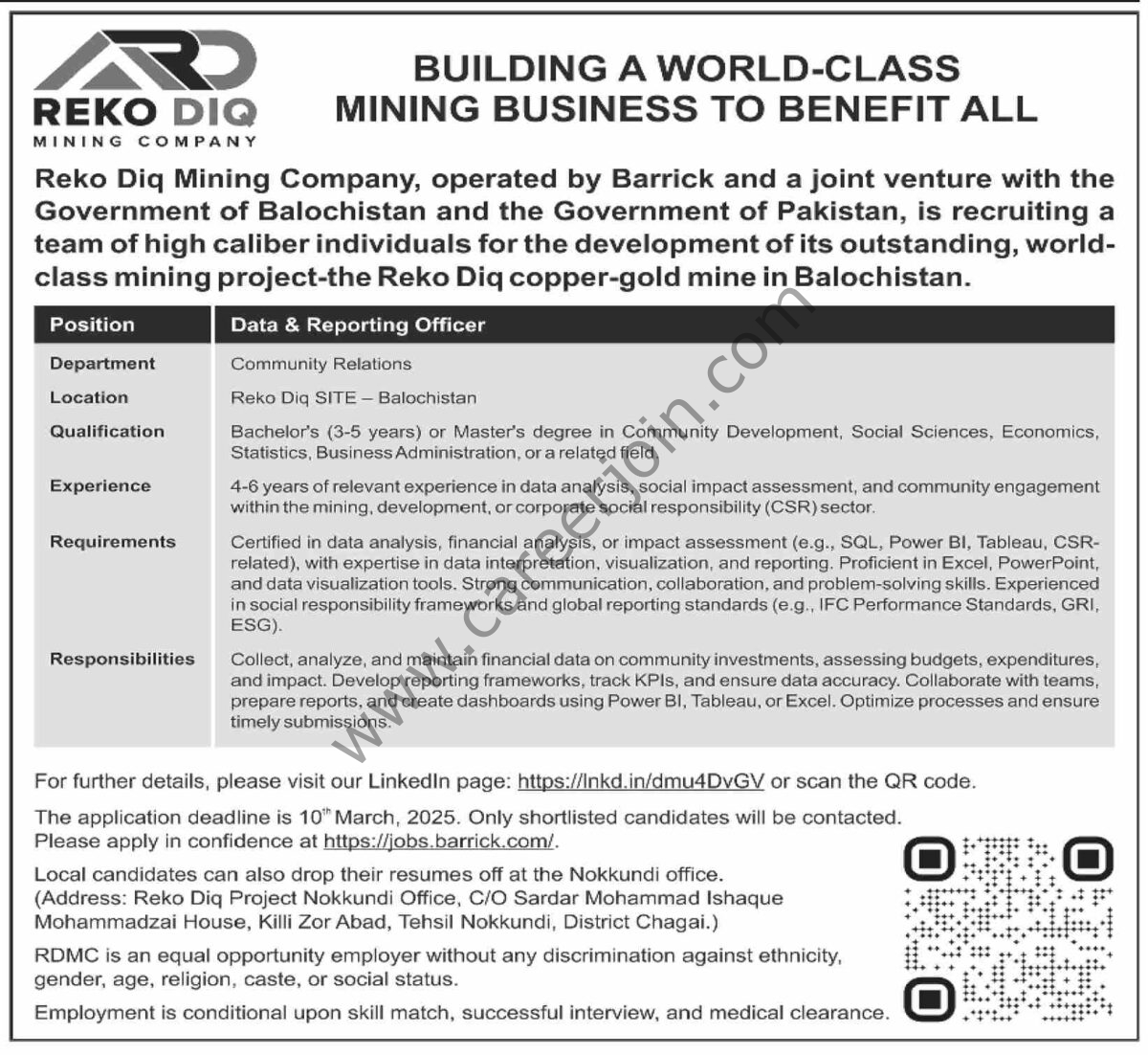 Reko Diq Mining Co Jobs 03 March 2025 Dawn 1