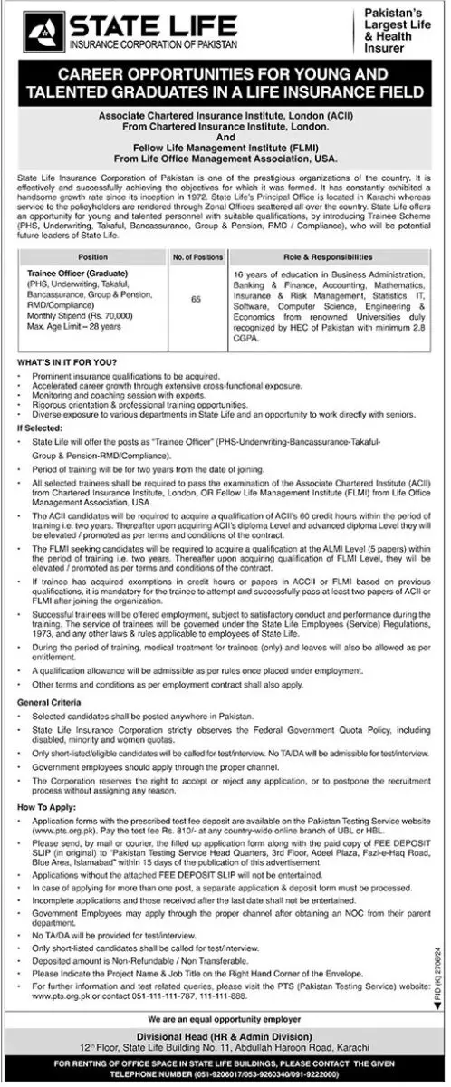 State Life Insurance Corp Jobs 05 March 2025 The News 1