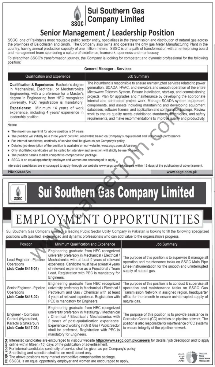 Sui Southern Gas Co Ltd SSGC Jobs 02 March 2025 Express Tribune 1